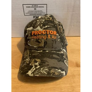 NWOT Camo Baseball Cap Proctor Heating & Air Trane Logo